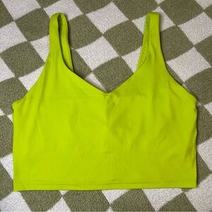 OFFLINE by Aerie Real Me Low Key Longline Sports Bra in Lime Slush